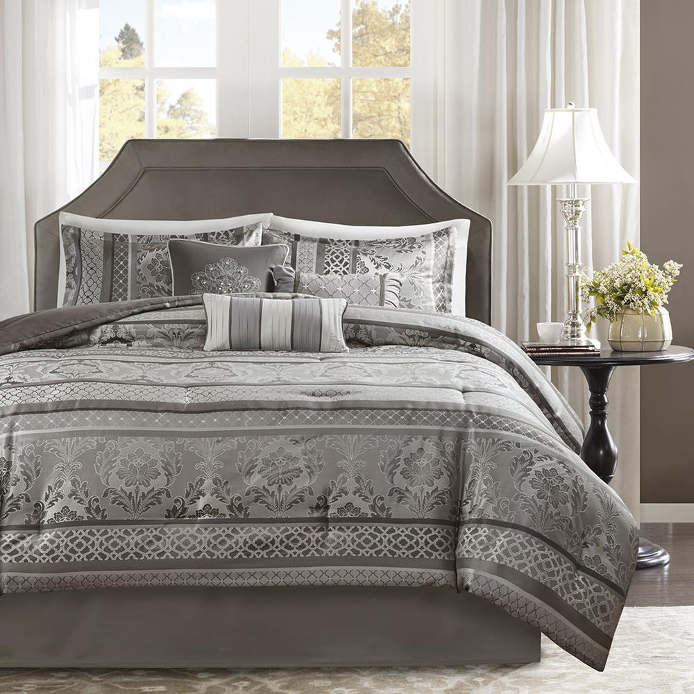 7 Piece Jacquard Comforter Set