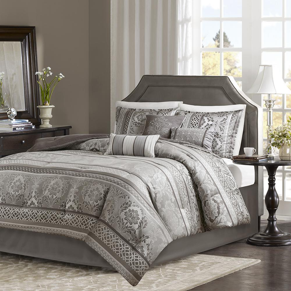 7 Piece Jacquard Comforter Set