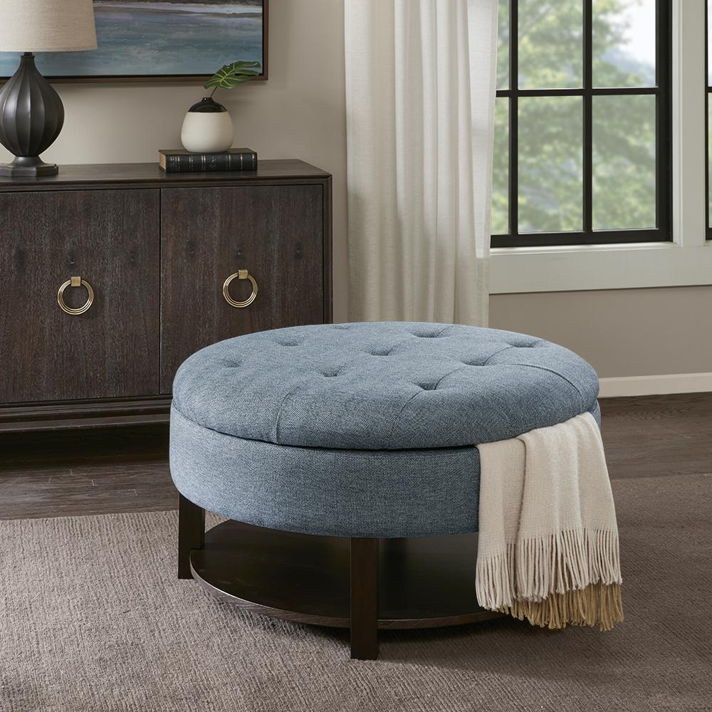 Round Storage Ottoman