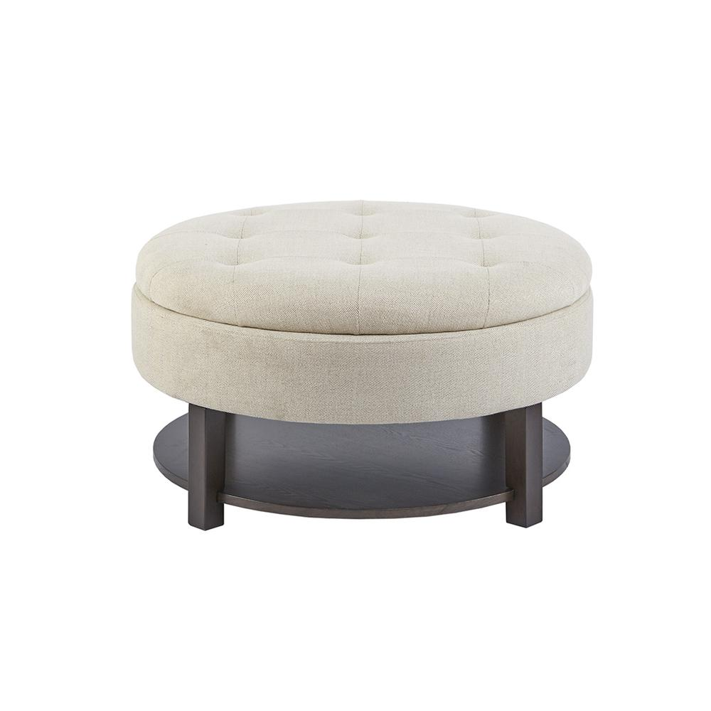 Round Storage Ottoman