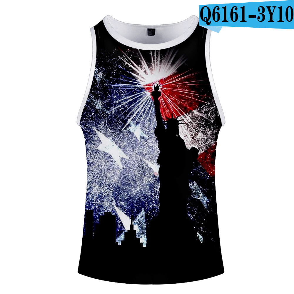 National flag print vest