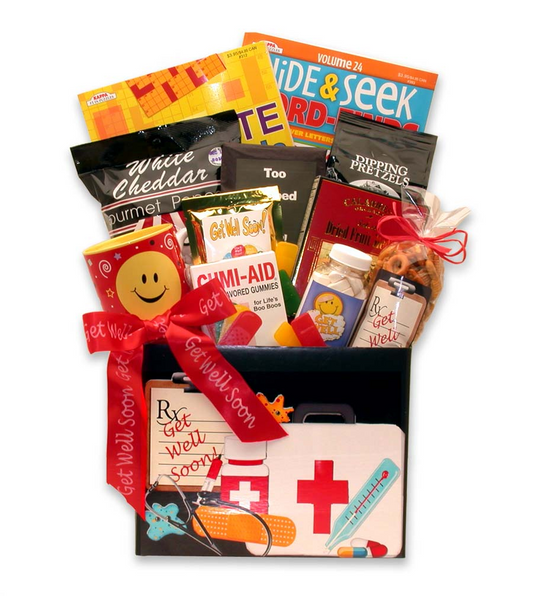 Doctor's Orders Deluxe Get Well Gift Box - get well soon basket - get well soon gifts for women-get well soon gifts for men