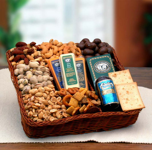 Snackers Delight Nut & Snack Tray- snack basket - snack gift basket