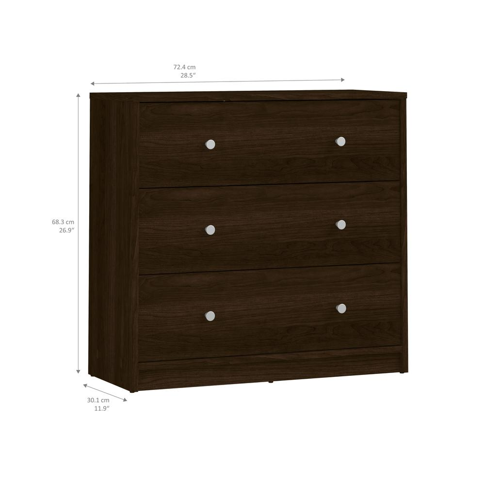 Portland 3 Drawer Chest - White