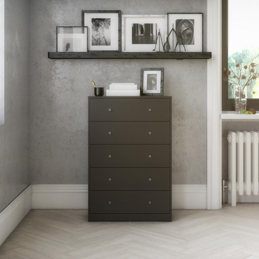 Portland 5 Drawer Chest, Grey