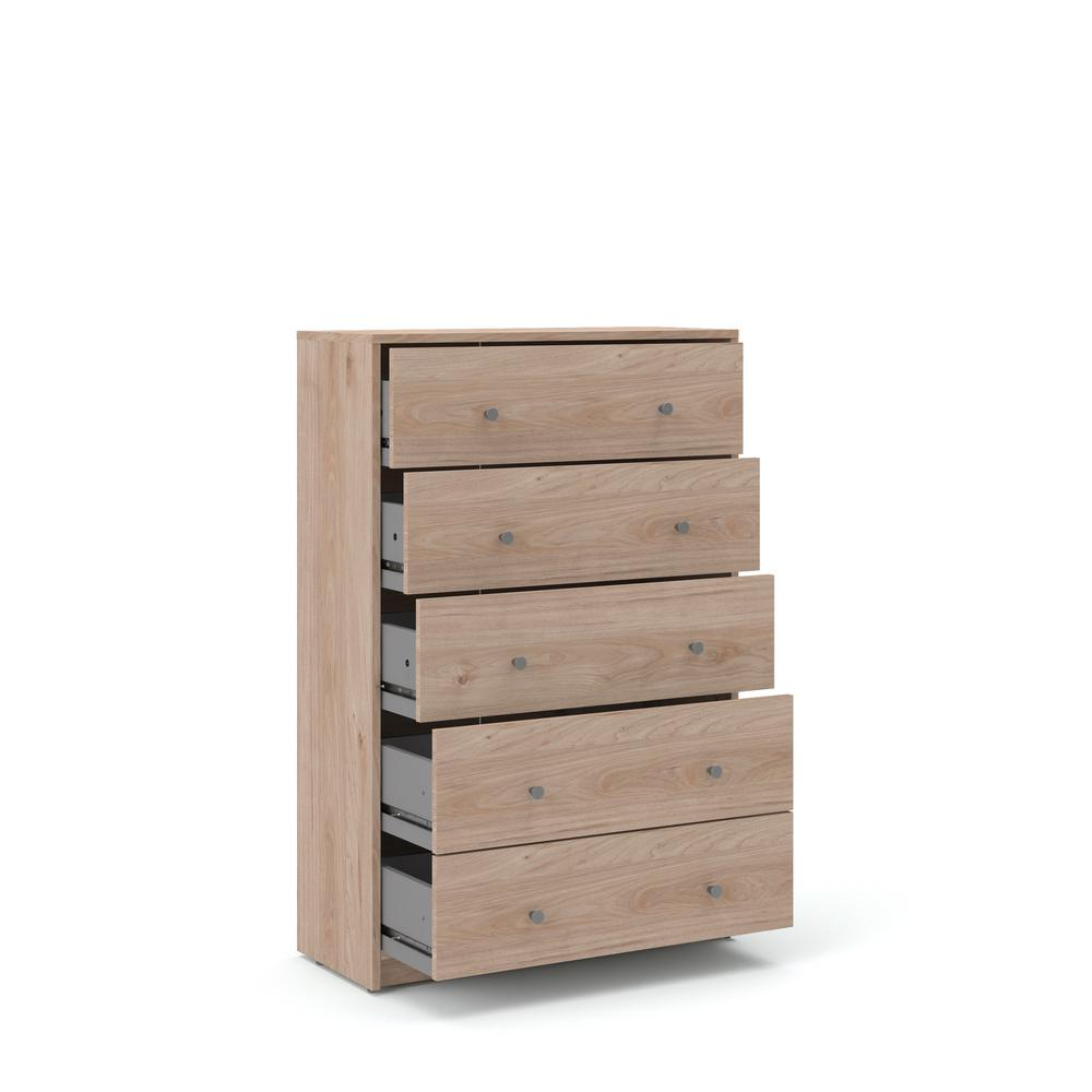 Portland 5 Drawer Chest, Grey