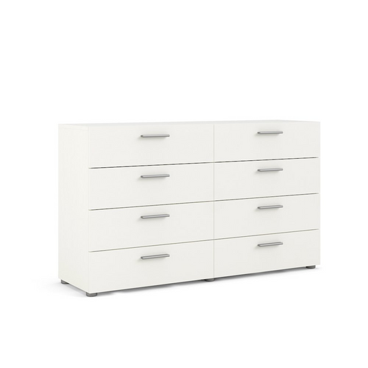 Austin 8 Drawer Double Dresser, White