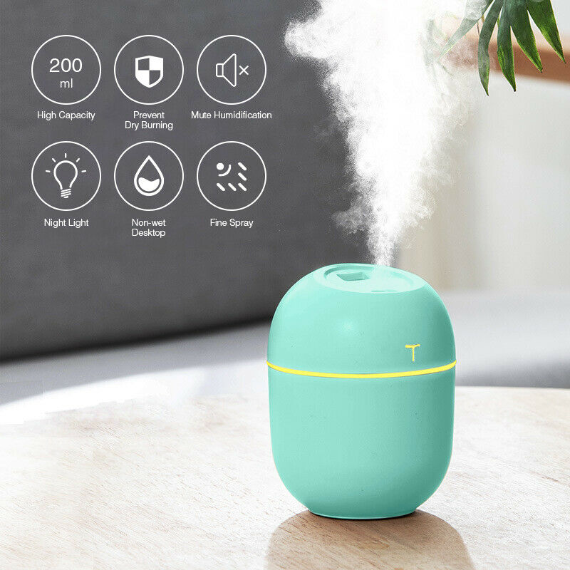 Air Humidifier Mini Ultrasonic USB Essential Oil Diffuser Car Purifier