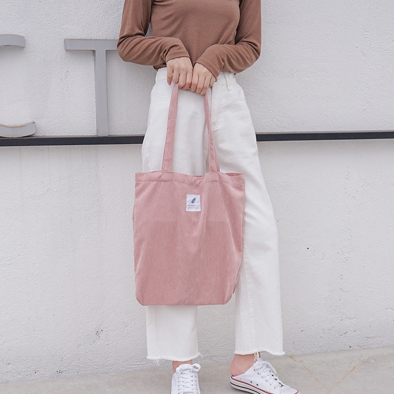 Corduroy shoulder bag