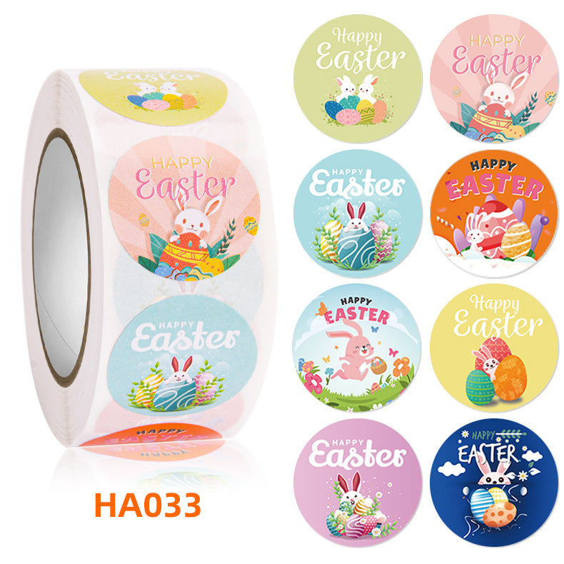 Easter Rabbit Egg Cartoon Decoration Reusable Adhesive Sticker