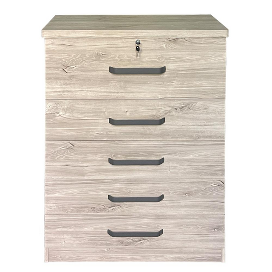 Xia 5 Drawer Chest of Drawers in Gray Oak