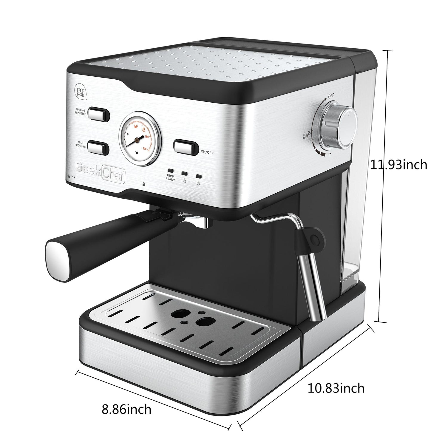 20 Bar Pressure Cappuccino Latte Maker Coffee Machine